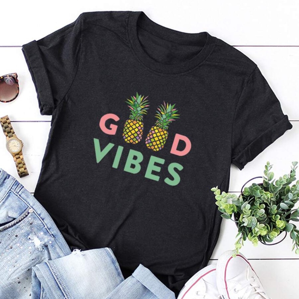 PLUS SIZE Good Vibes Graphic Tee - Picture 1 of 1